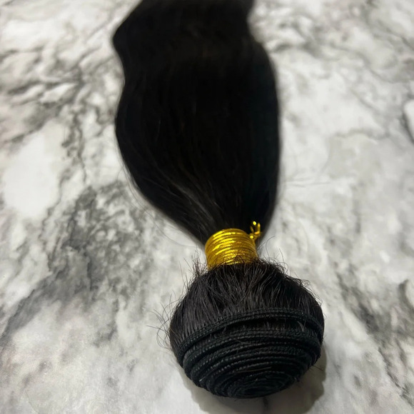 24 Inch 100% Unprocessed Indian Human hair 1 Black - Picture 4 of 8